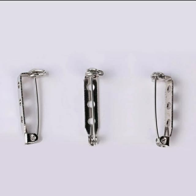 Brooch Pin Blank 48 Pieces Metal Base