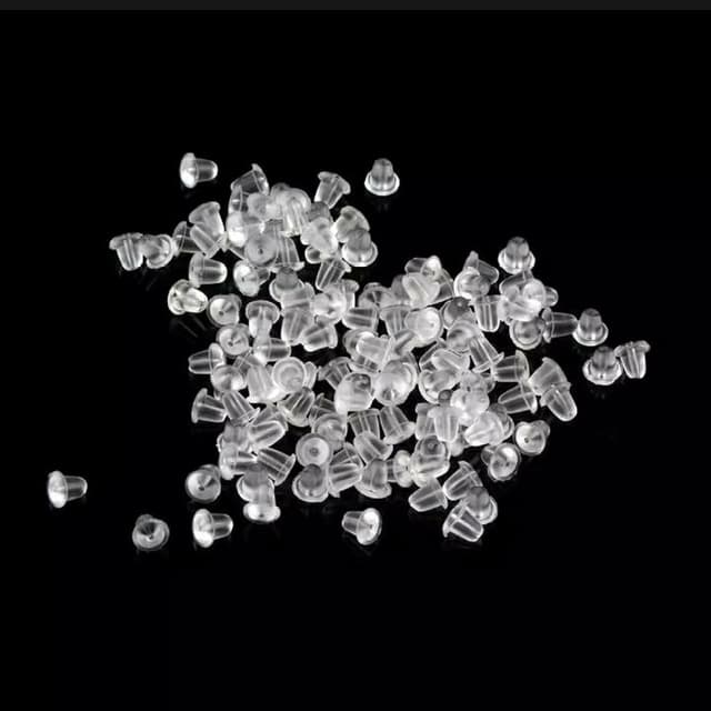 Rubber Earring Stopper - Earrings Back Cap 100 Pieces