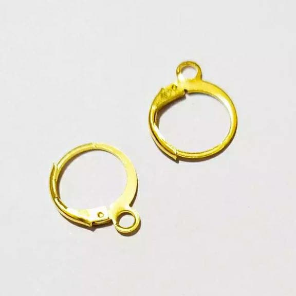 12 Pair Gold French Lever Earrings Hooks