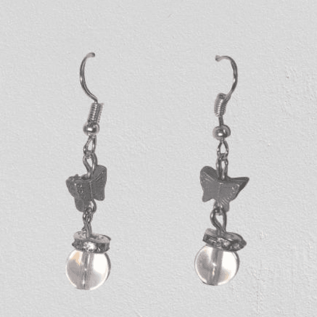 Earrings Butterfly And Beads Pack Of 1 Pair